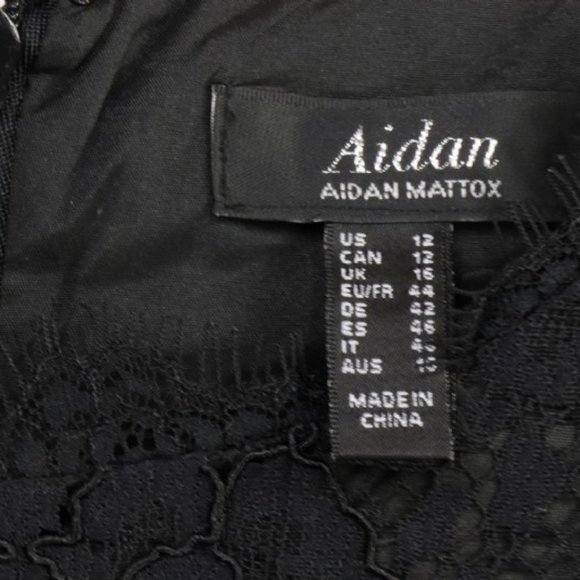 NWT Aidan Mattox Floral Lace Metallic Jacquard 12 - Picture 8 of 10